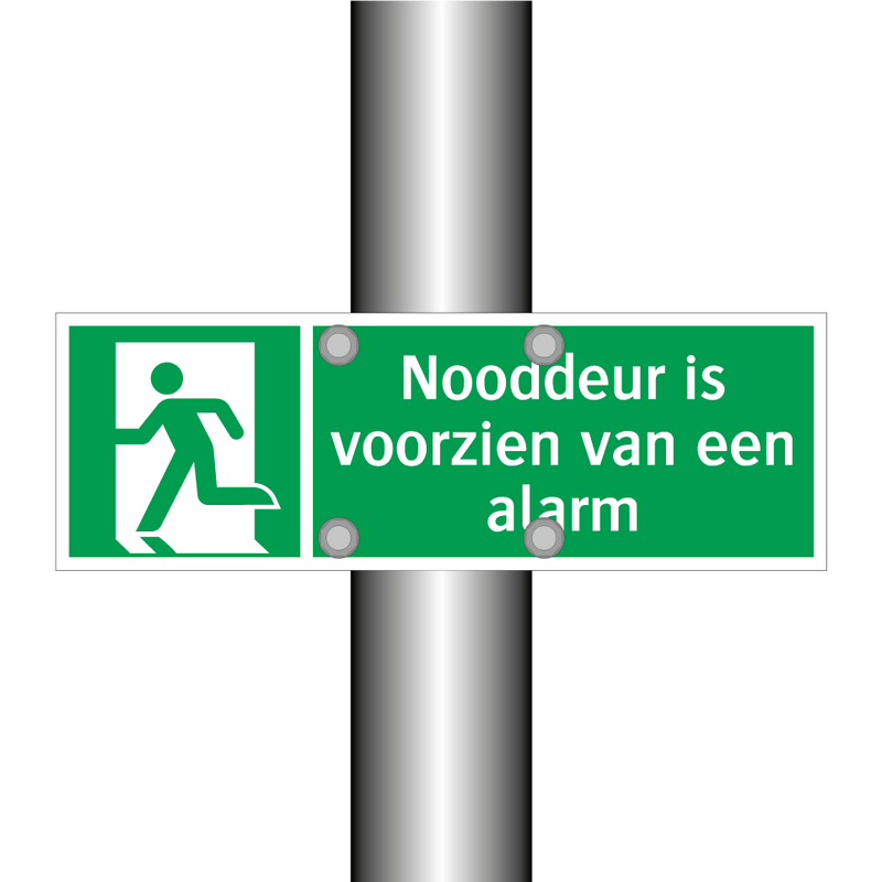 Nooddeur is voorzien van een alarm