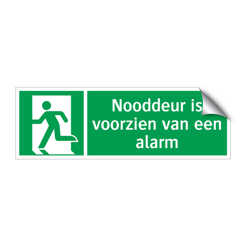 Nooddeur is voorzien van een alarm