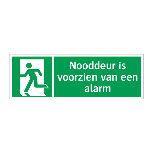 Nooddeur is voorzien van een alarm