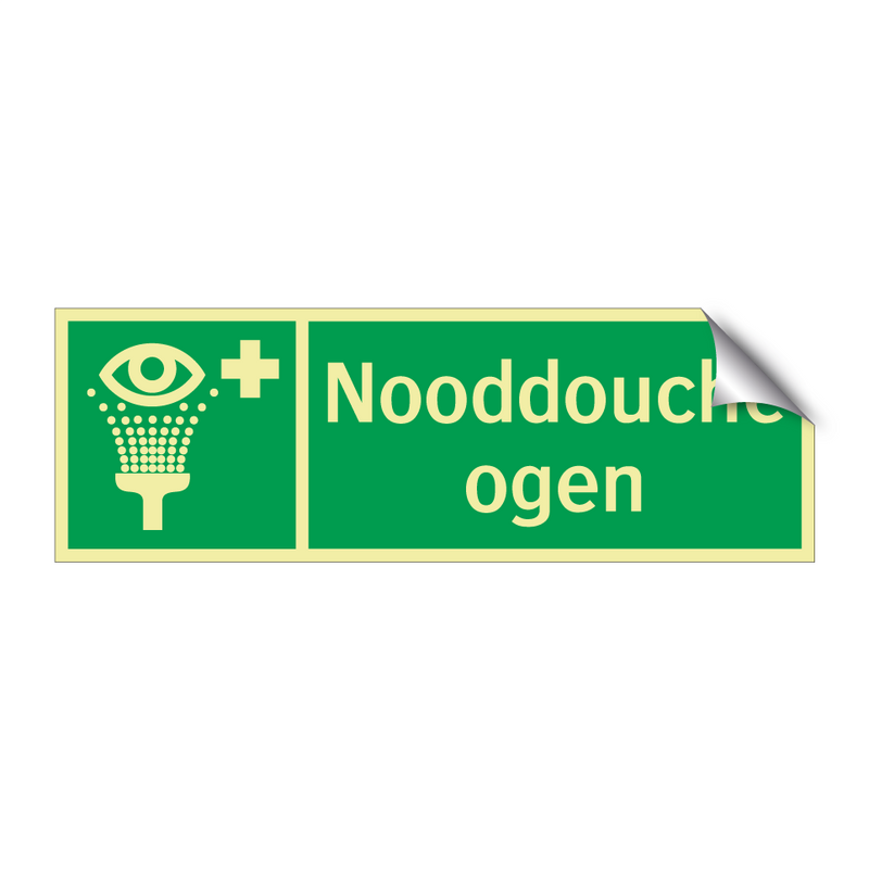 Nooddouche ogen