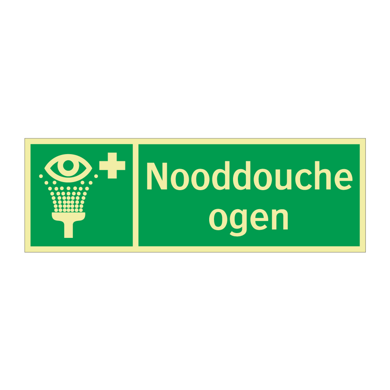 Nooddouche ogen