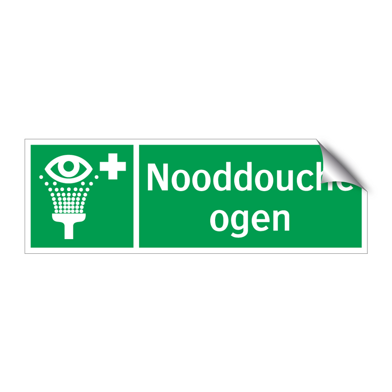 Nooddouche ogen