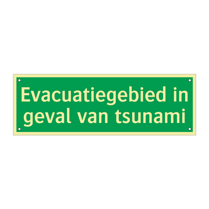 Evacuatiegebied in geval van tsunami & Evacuatiegebied in geval van tsunami