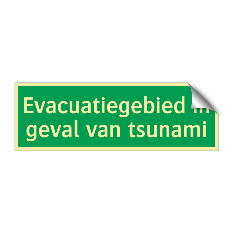 Evacuatiegebied in geval van tsunami & Evacuatiegebied in geval van tsunami