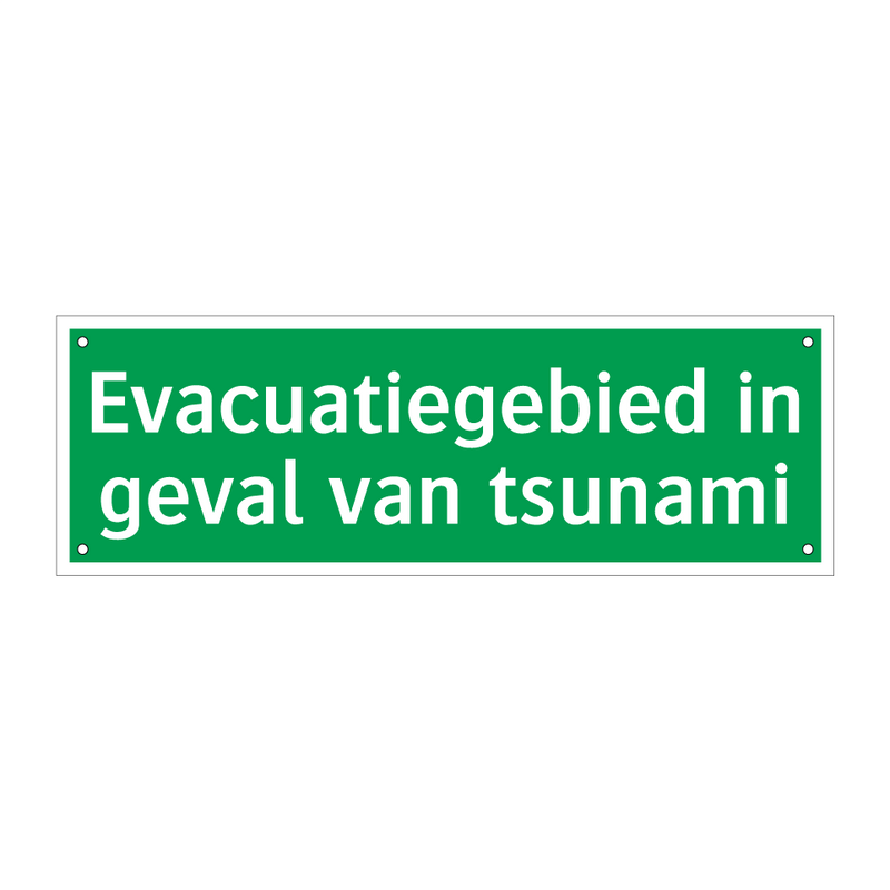 Evacuatiegebied in geval van tsunami & Evacuatiegebied in geval van tsunami