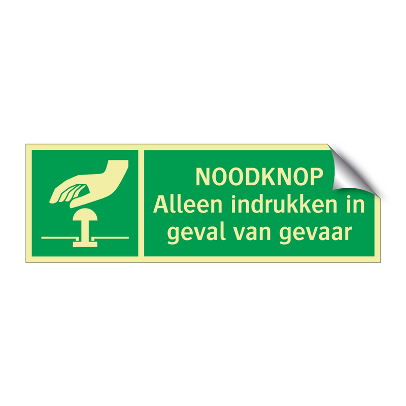 NOODKNOP Alleen indrukken in geval van gevaar