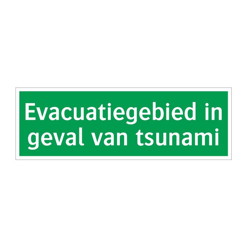 Evacuatiegebied in geval van tsunami & Evacuatiegebied in geval van tsunami