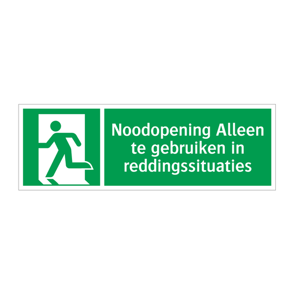 Noodopening Alleen te gebruiken in reddingssituaties