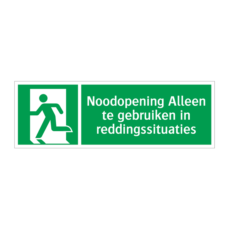 Noodopening Alleen te gebruiken in reddingssituaties