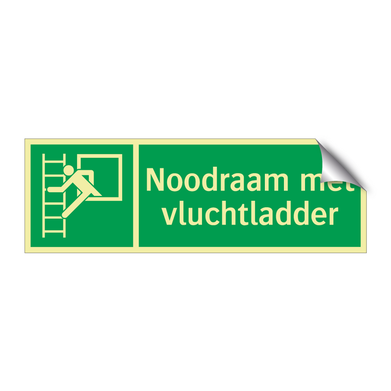 Noodraam met vluchtladder