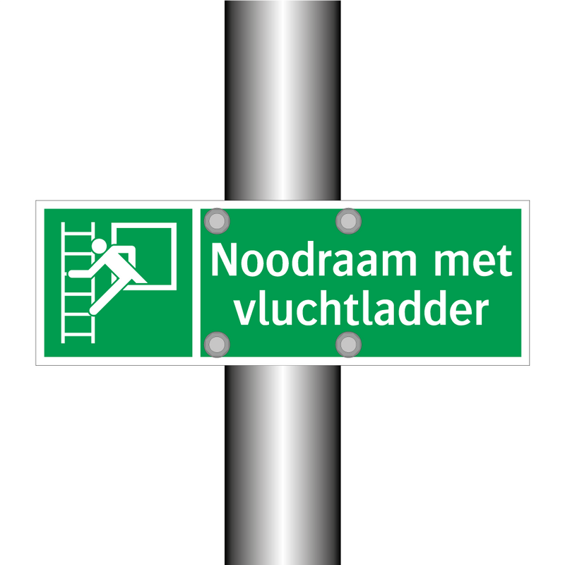 Noodraam met vluchtladder