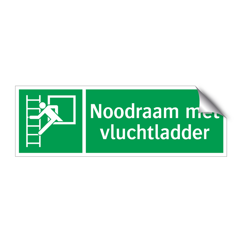 Noodraam met vluchtladder