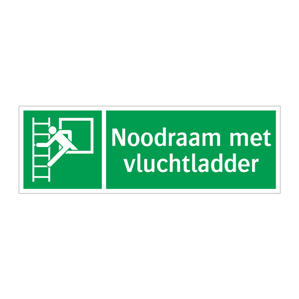 Noodraam met vluchtladder