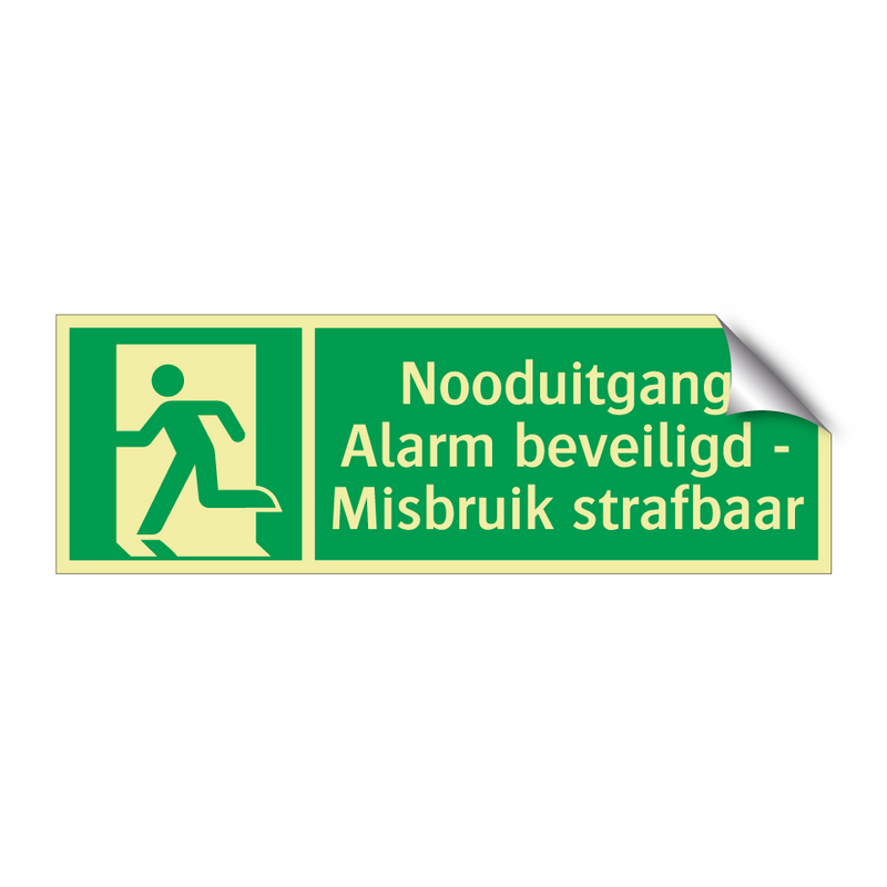 Nooduitgang - Alarm beveiligd - Misbruik strafbaar