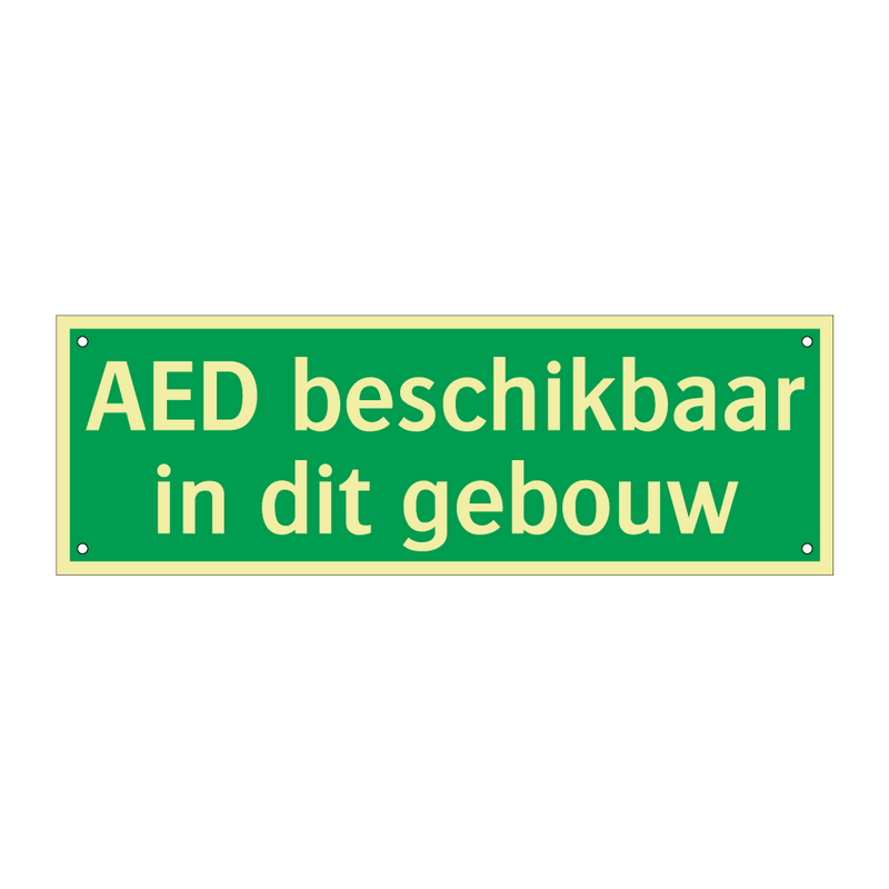 AED beschikbaar in dit gebouw