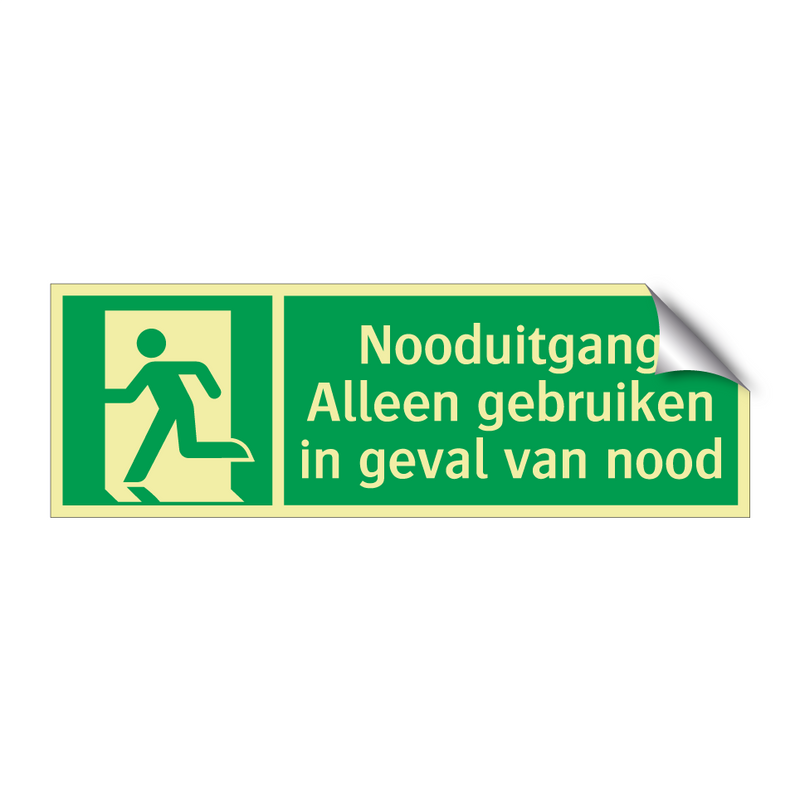 Nooduitgang Alleen gebruiken in geval van nood