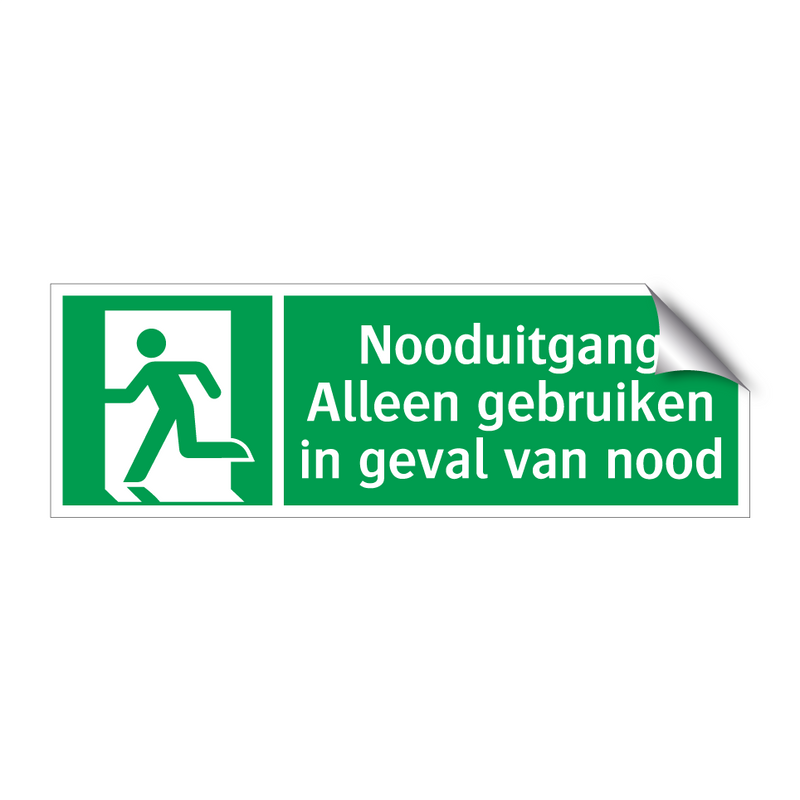 Nooduitgang Alleen gebruiken in geval van nood