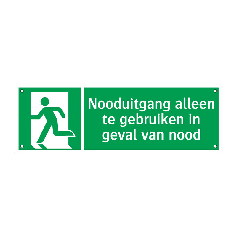 Nooduitgang alleen te gebruiken in geval van nood