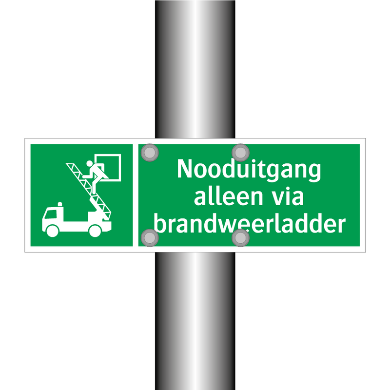 Nooduitgang alleen via brandweerladder