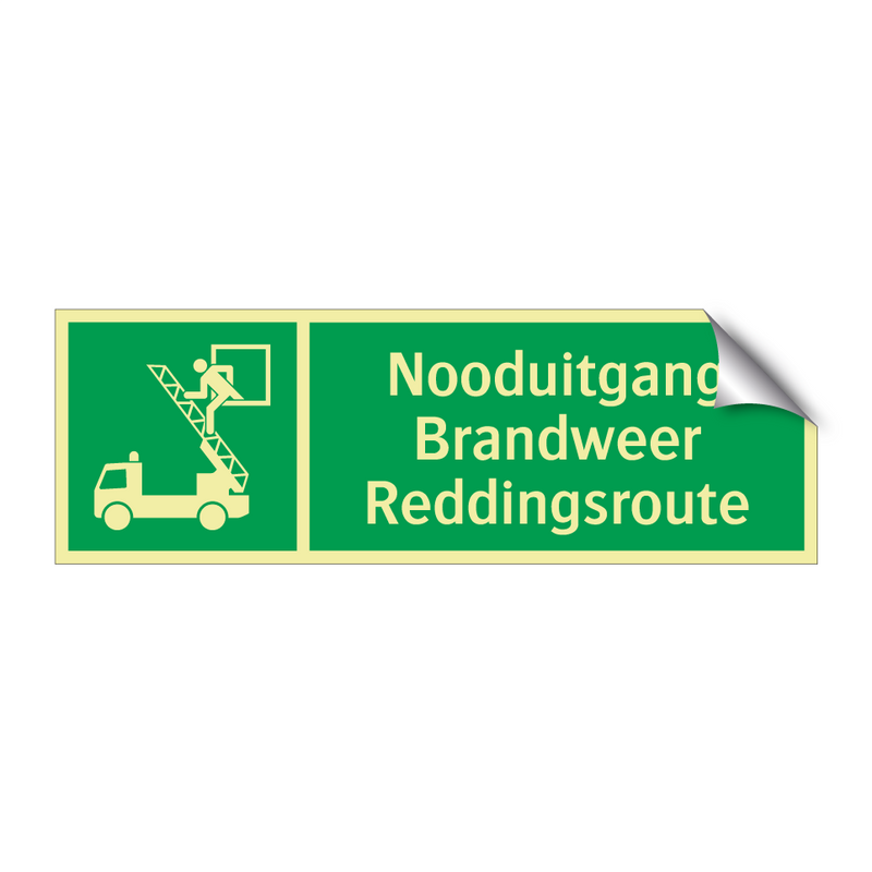 Nooduitgang Brandweer Reddingsroute