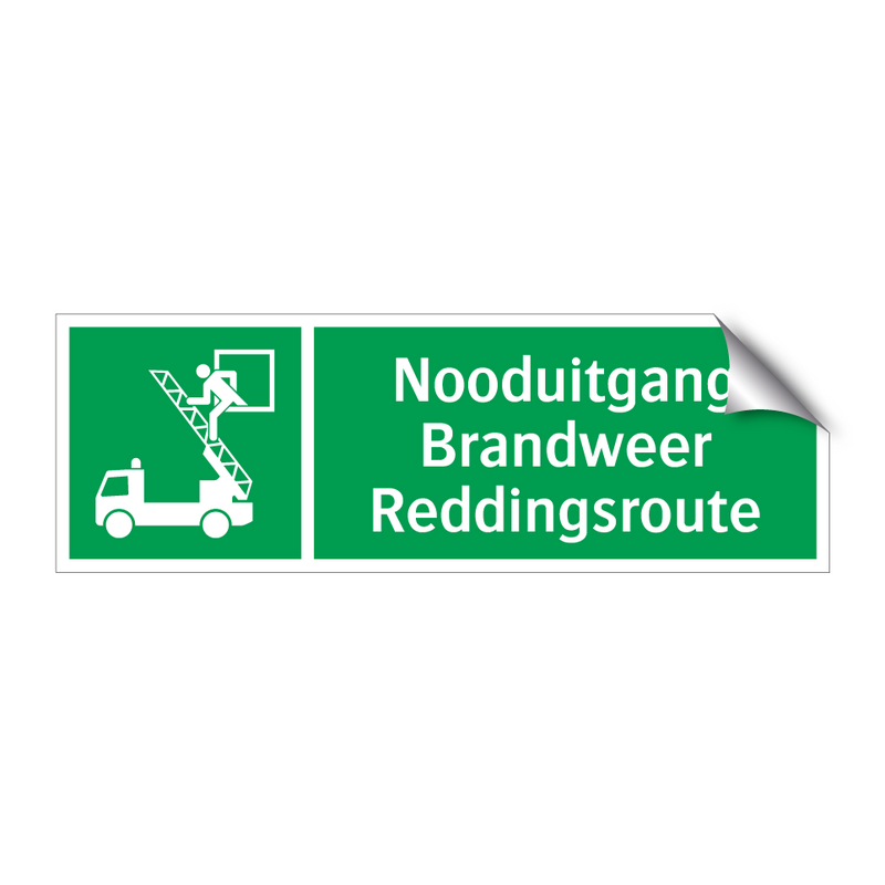 Nooduitgang Brandweer Reddingsroute