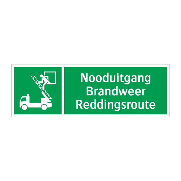 Nooduitgang Brandweer Reddingsroute