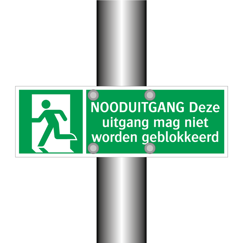 NOODUITGANG Deze uitgang mag niet worden geblokkeerd