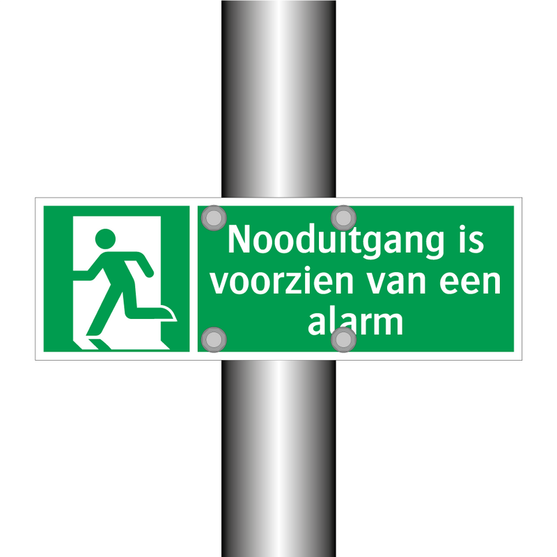 Nooduitgang is voorzien van een alarm