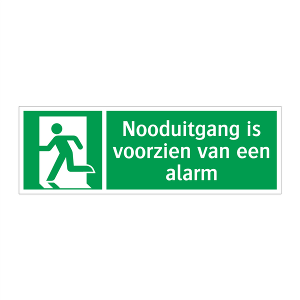 Nooduitgang is voorzien van een alarm