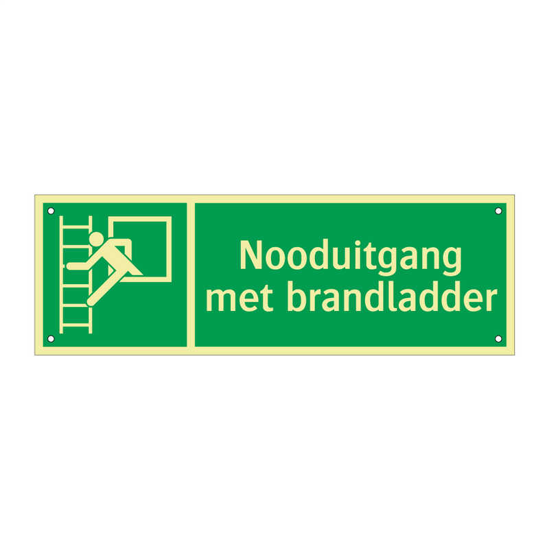 Nooduitgang met brandladder