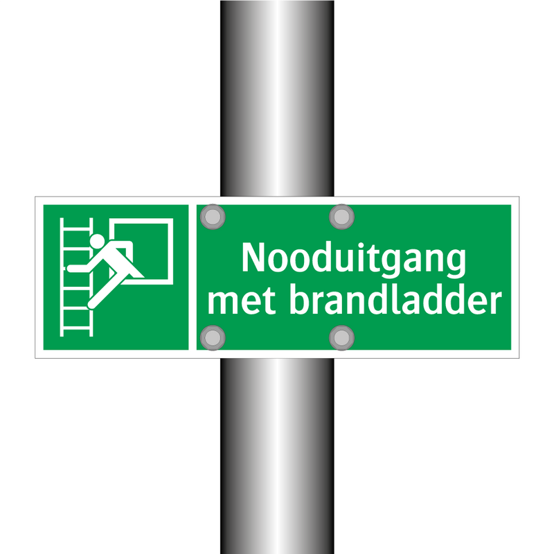 Nooduitgang met brandladder