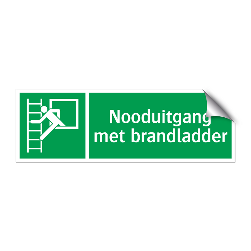 Nooduitgang met brandladder