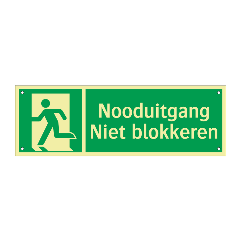 Nooduitgang Niet blokkeren