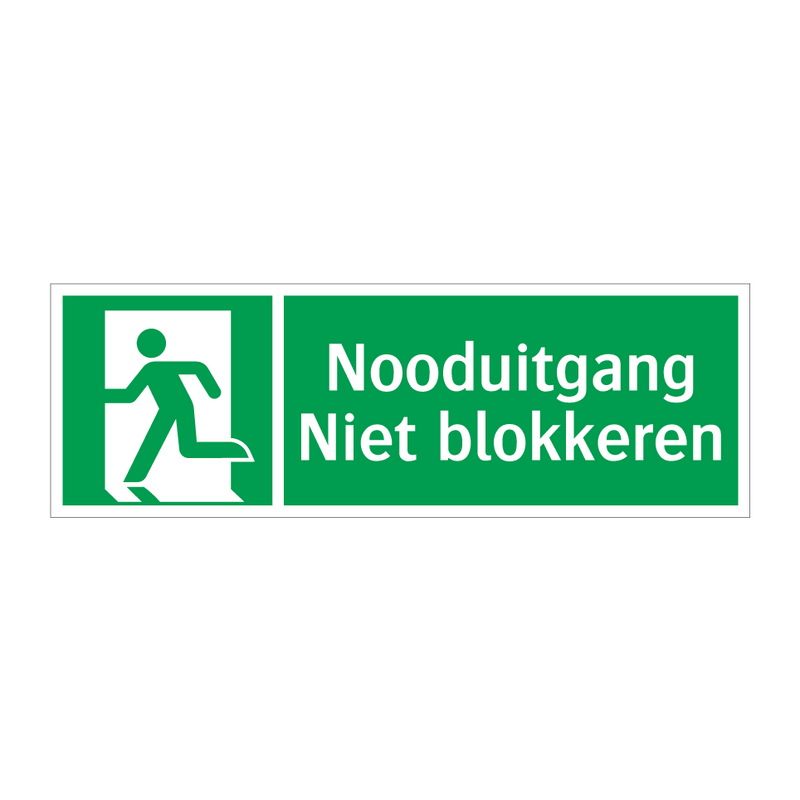 Nooduitgang Niet blokkeren