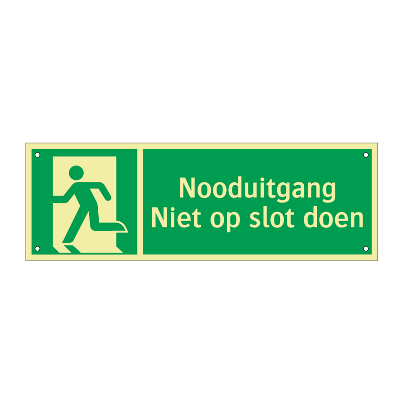 Nooduitgang Niet op slot doen