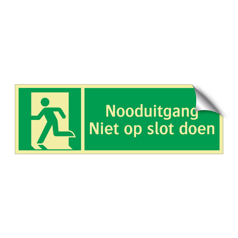 Nooduitgang Niet op slot doen