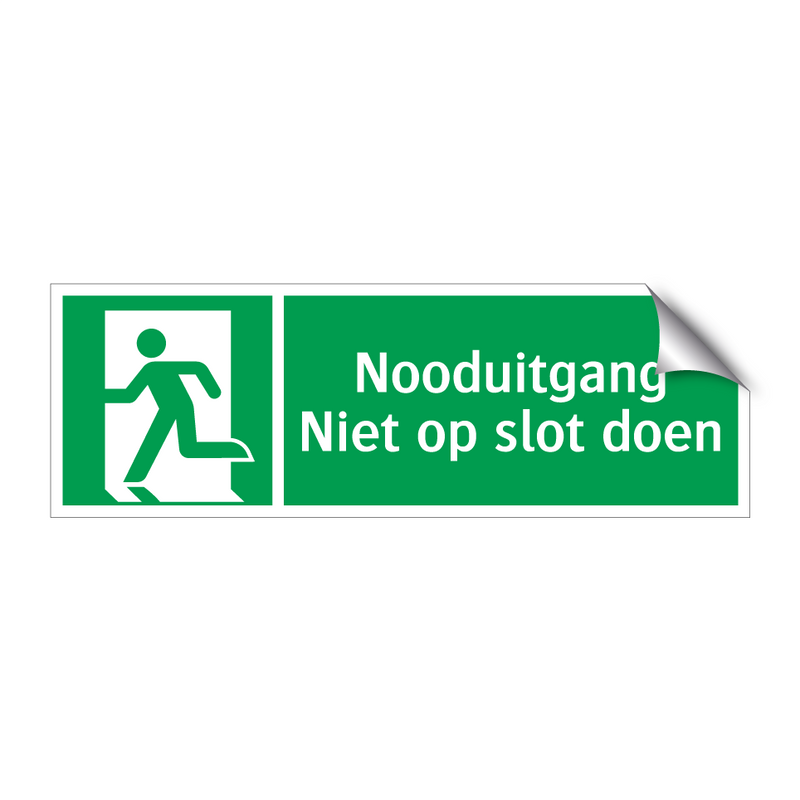 Nooduitgang Niet op slot doen