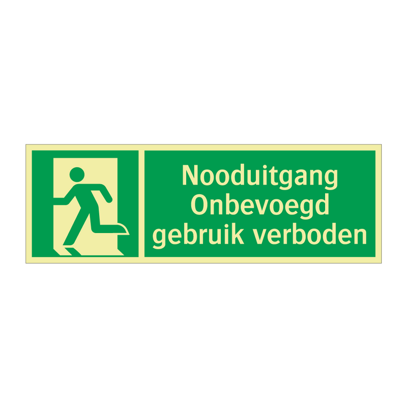 Nooduitgang Onbevoegd gebruik verboden