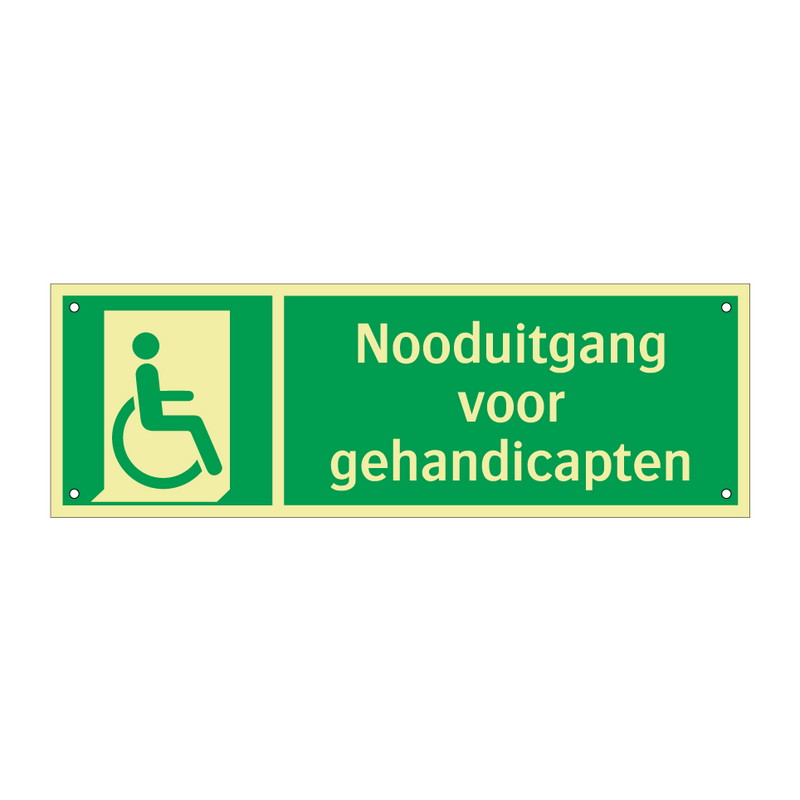 Nooduitgang voor gehandicapten