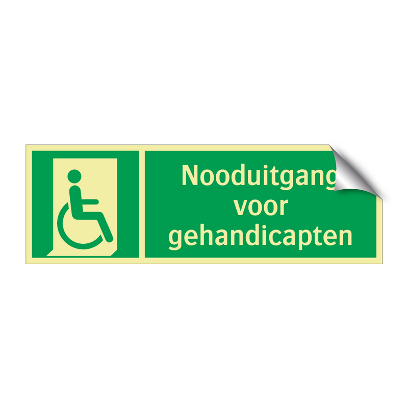 Nooduitgang voor gehandicapten