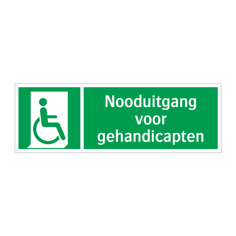 Nooduitgang voor gehandicapten