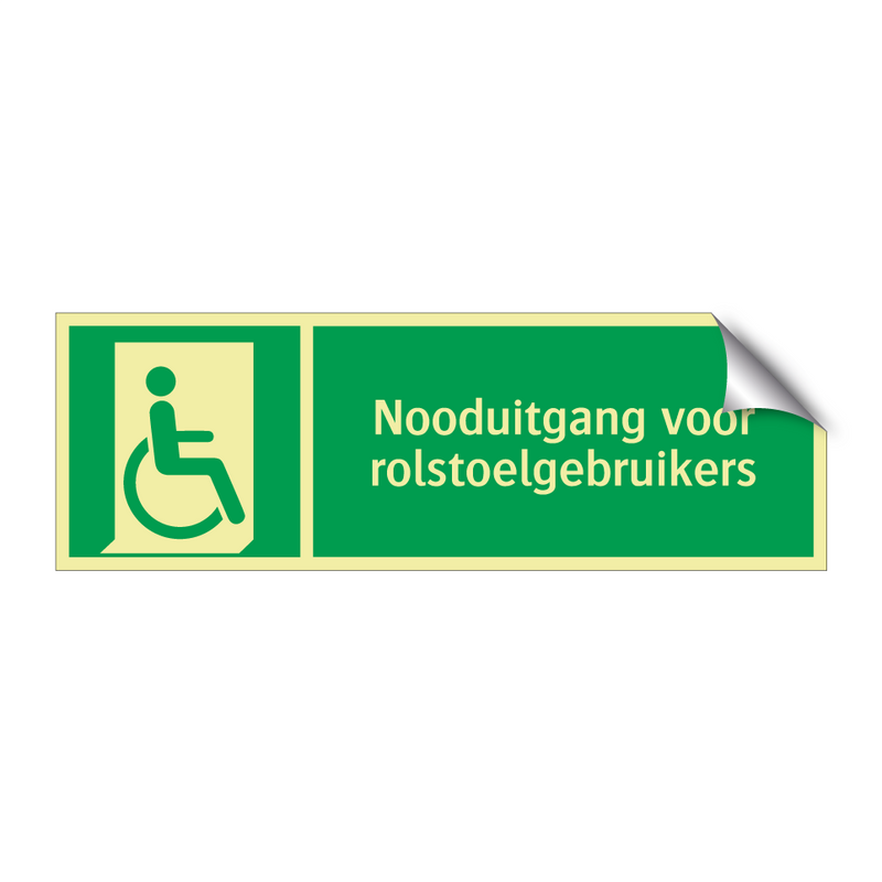 Nooduitgang voor rolstoelgebruikers