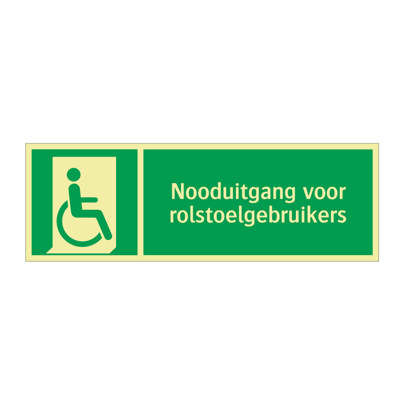 Nooduitgang voor rolstoelgebruikers