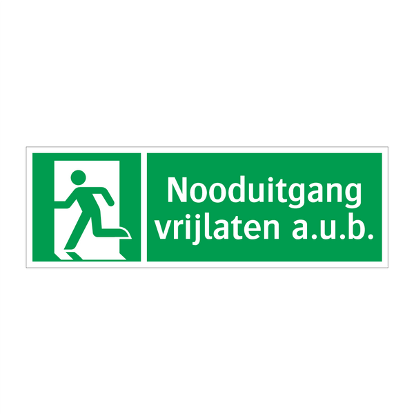 Nooduitgang vrijlaten a.u.b.