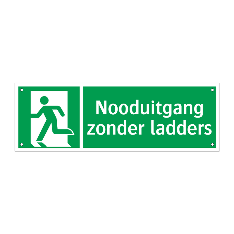 Nooduitgang zonder ladders