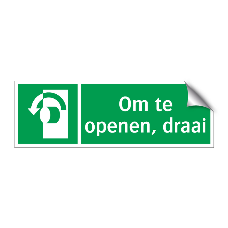 Om te openen, draai