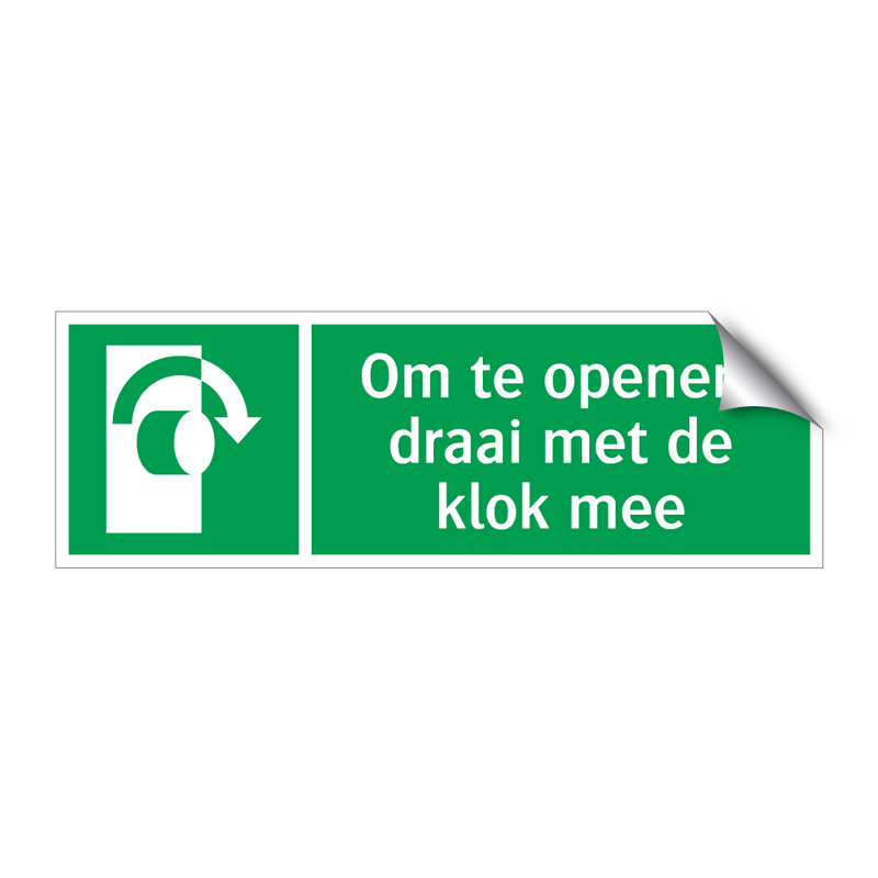 Om te openen, draai met de klok mee