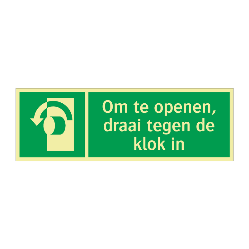 Om te openen, draai tegen de klok in