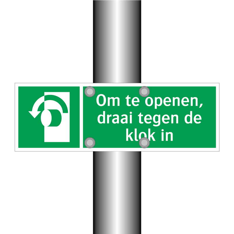 Om te openen, draai tegen de klok in