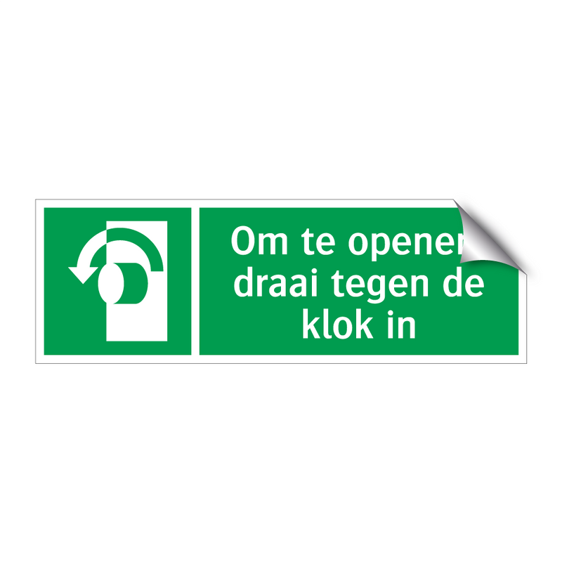 Om te openen, draai tegen de klok in